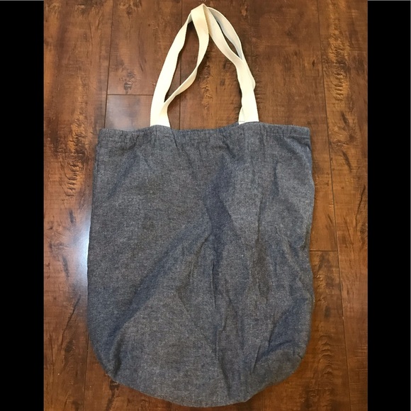 Old Navy Blue denim look Cotton Tote Bag - Picture 1 of 8